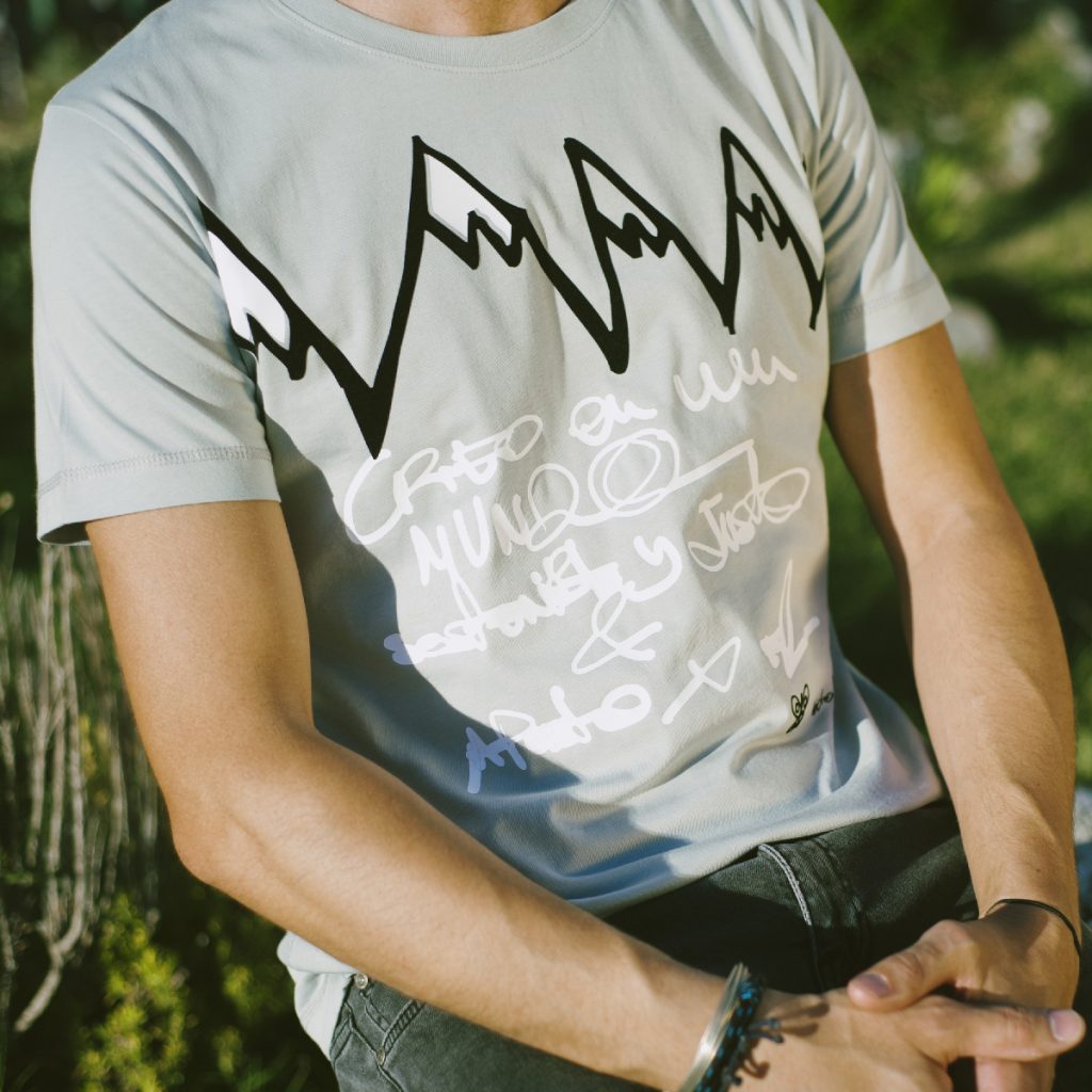 Baya Ondas impactante Camiseta hombre Nevadas Cumbres algodón orgánico | La Fanega